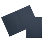 JAM Paper Presentation Folders - Navy Blue Linen - 9" x 12" - 10 Pack-Size: 9 x 12 Inches