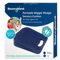 Bouncyband Antimicrobial Wiggle Wedge Sensory Cushion - 10" Square-Allows children to silently move while working enabling greater concentration