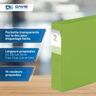 Davis Group Super économie, Reliure à anneaux en “D” inclinés 2 po, paquet de 6 – Vert Lime-Anneau En D, Non Verrouillable
