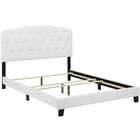 Modway Amelia Faux Leather Full Bed - White-Modern Bed Frame With Headboard