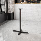 Flash Furniture Base en X de table de restaurant de 23,5 po x 29,5 po Pied central de 3 po de diamètre à hauteur du bar-Configuration de la base en X