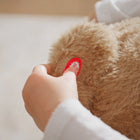 Qaba - Cheval à bascule bébé design ours en peluche - marron-Nécessite 3 piles LR44 (incluses) 
