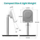 ShoppingAll Aluminum Smartphone Stand Ergonomic Tablet Holder - White-Wide Compatibility: Suitable For All Kinds Of Smartphones And Tablets Within 13 Inches. Great Desk Accessory For You To Use Both In The Office And At Home.