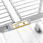Luxor - Chariot pliant en fil d’acier à 2 tablettes - hauteur 39 -5" - capacité 350 lb - argent-7