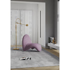 Manhattan Comfort - MoMa fauteuil d’appoint moderne 32,3" en tissu mélangé de laine violet-Chaise longue d’appoint abstraite distinctive conçue par la langue moderne