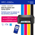 Brother - MFC-J1260W Imprimante tout-en-un à jet d’encre couleur sans Work Smart-Options de connexion adaptées à vos besoins. Plusieurs options s’offrent à vous pour connecter votre imprimante : via votre réseau sans fil ou l’interface USB de l’appareil