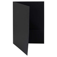 JAM Paper Linen 2-Pocket Portfolio Folder - Black - 6 Pack-Black Linen Folder