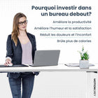 MotionGrey - Bureau assis-debout électrique à double moteur, réglable en hauteur, 165 po de largeur - Cadre blanc-9