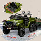Qaba 12V 7A Kids Electric RC Car w/ 4WD/2WD Switch - Green-Three adjustable speeds with remote control for safe supervision 