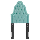 Modway Augustine Tufted Performance Velvet Twin Headboard - Mint-Tufted Twin Headboard