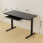 ShoppingAll - Bureau debout électrique réglable en hauteur avec tiroir en verre - Noir-Restez Chargé, Restez Connecté: Le bureau debout en verre est équipé de ports de chargement USB-A et Type-C intégrés situés sur le panneau avant. Gardez vos appareils essentiels, y compris les téléphones intelligents et montres connectées, toujours chargés et à portée de main.