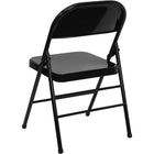 Flash Furniture – Chaise pliante en métal HERCULES à 3 barreaux et à 2 pivots, noir (HF3MC309ASBK)-Composants en acier riveté