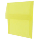JAM Paper 4Bar A1 Translucent Vellum Invitation Envelopes - 3.625" x 5.125" - Primary Yellow - 25 Pack (1591616)-Quantity: 25 per pack