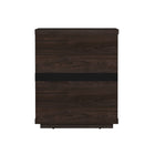 Manhattan Comfort Evelyn 20" Modern 3-Drawer Nightstand 2-Piece Set - Brown-Home Assembly Required. All Hardware Included