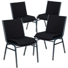 Flash Furniture HERCULES Heavy Duty Black Dot Fabric Stack Chair-Contemporary Style