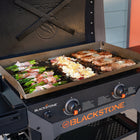 Blackstone 28" Iron Forged Original Griddle With Hood-Side shelf rail system with rail storage bin
