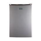 BLACK+DECKER - 2,5 pi³ Mini-frigo autonome avec congélateur, en acier inoxydable-Compact et élégant : le design élégant et moderne - disponible en noir, en vinyle aspect inox et en blanc - est parfait pour les dortoirs universitaires, les bureaux, les garages, les bars à domicile, les petits appartements et les véhicules récréatifs