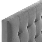 Modway Lily Biscuit Tufted Performance Velvet Queen Headboard - Grey-Dense Foam Padding