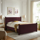 Modway Rael Performance Velvet Queen Platform Bed - Mulberry-Wood Slat Support System