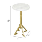Zuo Maurice Side Table - White/Gold-6