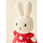 Just Dutch Miffy Handmade Bunny Plush Toy - Red Little Flower Dress-Crafted from 100 percent high-quality soft cotton yarn with a plush polyester fiberfill