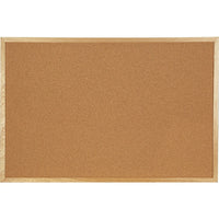 Staples Economy Bulletin Board with Oak Frame - 24" x 36"-Durable construction provides long-lasting use