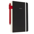 Gry Mattr Contrast Notebook with Pen - Black-Includes 160 lined pages of FSC-certified paper