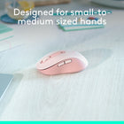 Logitech Signature M650 Wireless Mouse - Rose-Upgrade your comfort: This work mouse provides long hours of comfort thanks to a contoured shape, soft thumb area, and rubber side grips that keep your hand snug and in place