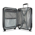 Ricardo Beverly Hills Melrose 21" Hardside Carry-on Luggage - Black-Soft-touch top and side carry handles, bottom carry grip: Makes lifting, loading, and retrieving the suitcase easier from multiple angles