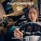 Logitech G923 Racing Wheel and Pedals for PS5, PS4 and PC featuring TRUEFORCE up to 1000 Hz Force Feedback - Black-Control the race:  24-point selector, RPM LEDs, integrated PS4 or PC game controls, and progressive brake spring all help you maintain control of your vehicle at high speeds in supported games