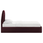 Modway Solana Arched Performance Velvet Twin Platform Bed - Mulberry-Plinth Base
