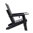 Lake Country HDPE Folding Adirondack Chair - Black-Back Support