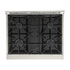 Kucht - 30 po Série KXP Cuisinière double énergie Propane - Acier inoxydable-La cuisinière à quatre foyers comprend deux brûleurs de 15 000 BTU et deux brûleurs de 9 000 BTU