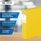 Davis Group Super économie, Reliure à anneaux en “D” inclinés 2 po, paquet de 6 – Jaune-Anneau En D, Non Verrouillable