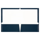 JAM Paper Glossy Two Pocket Presentation Folders, Navy Blue, 12 Pack (5042523dg)-2 pocket