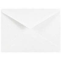 Jam Paper A2 Invitation Envelopes with V-Flap - 4 3/8" H x 5 3/4" W - White - 50 Pack-Color: White