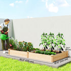 Outsunny - Bac de jardin surélevé en bois-Structure en bois massif résistant à la déformation et aux fissures 