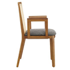 Modway Monarch Wood and Rattan Dining Armchair - Honey/Natural/Grey-6