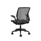 Humanscale Diffrient World Task Chair - Black-Form Sensing Mesh Technology - the backrest perfectly conforms to the sitter's entire back as if custom made for them.