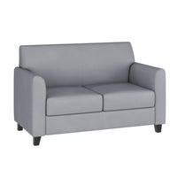 Causeuse de la série HERCULES Diplomat en cuir gris (BT-827-2-GY-GG)-Style contemporain