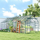 Outsunny 20' x 8' Polycarbonate Greenhouse with Adjustable Roof Vent- Aluminium frame built for long-term use
 