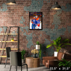 Connor Mcdavid Oilers with Skinner - Framed Canvas - 22" x 31"-Officially licensed by the NHL and NHLPA