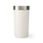 Umbra Vento Trash Can - Sand- 16.5 Gallon (62 L)-Open lid: this sleek trash can has a simple open-top lid, so you don't have to push on a pedal or swing open a lid in order to throw your garbage away