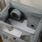 PawHut - Cage en bois pour hamster avec étagère de rangement et bascule - 35,5 po H-L'étagère du bas peut être utilisée pour ranger la nourriture du hamster et d'autres accessoires