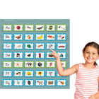 Teacher Created Resources 7 Pocket Chart - 28" x 28" - Calming Blue-Pocket chart measures 28" x 28".
