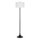 Hudson&Canal - Lampadaire Josephine de 157 cm de haut avec abat-jour en tissu - Bronze noirci/blanc-Design moderne et contemporain pour votre salon, bureau, chambre ou coin lecture