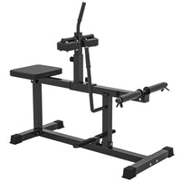 Soozier Adjustable Seated Calf Raise Machine-Wide, textured, non-slip foot brace bar and dual Olympic weight posts for added versatility
