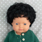 Miniland Anatomically Correct 15" Baby Doll - Caucasian Boy - Curly Black Hair (Polybag)-They are made with excellent quality materials, specifically from very soft vinyl, with a light vanilla scent, which is also recyclable