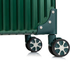 CHAMPS - Collection Elite bagages à main en aluminium - Vert-Panneau de poche à clipser avec compartiments à fermeture éclair