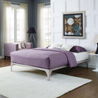 Modway Ollie King Bed Frame - Silver-Sturdy Powder Coated Steel Frame